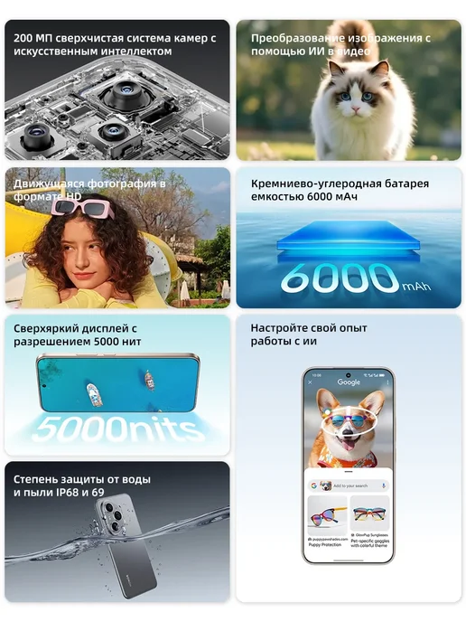 Смартфон HONOR 400 Pro 12/512 ГБ, голубой, фото 5