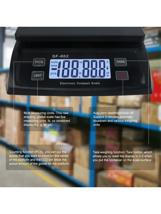 SF802 Посылочные весы 30kg1g, 30 кг, 1 г, фото 4