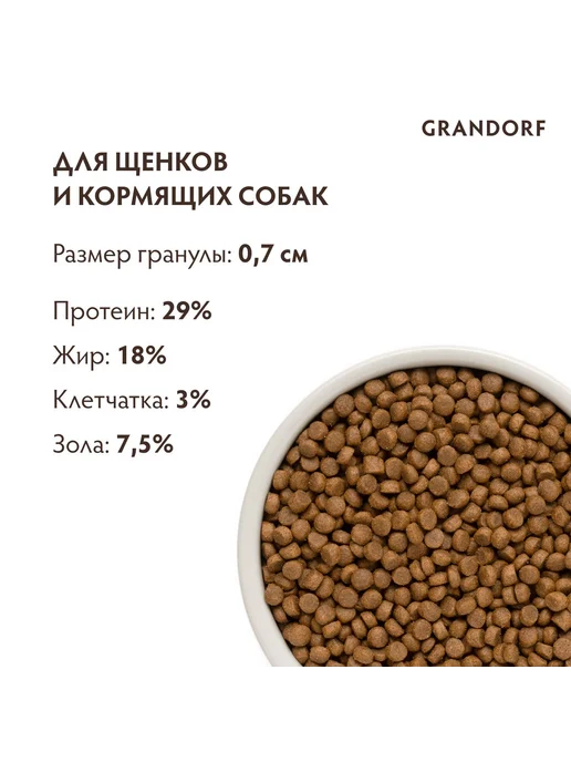 Сухой корм Grandorf' Dog для собак, щенки, индейка, ягненок, 1 кг, фото 4