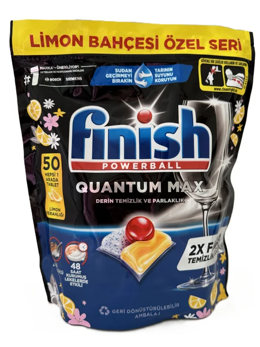 Finish Капсулы для посудомоечных машин Quantum Max 50 шт. Лимон, 100 шт, фото 3