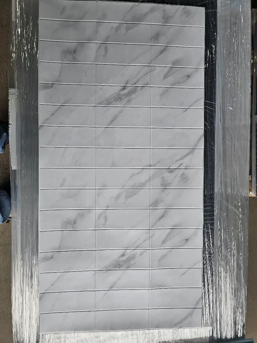Пластмаркет Стеновая панель ПВХ бетон 485х960х0,3мм (15 штук), 960x0.3 мм, мрамор, фото 5