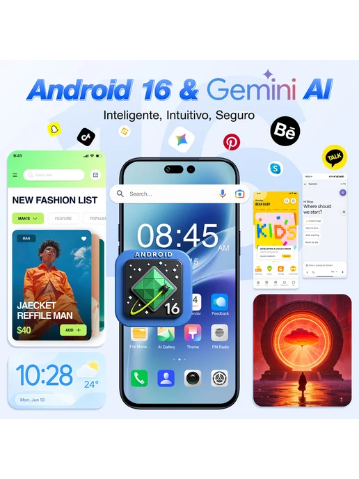 Смартфон OUKITEL C17plus 6/256 ГБ, синий, фото 3