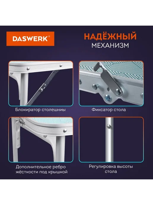 DASWERK Комплект складной мебели Стандарт стол и 4 стула, вариант, фото 6
