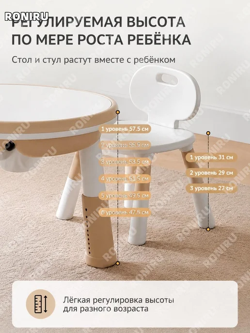 Панель для стола 017 синяя под крупные блоки, синий, фото 3