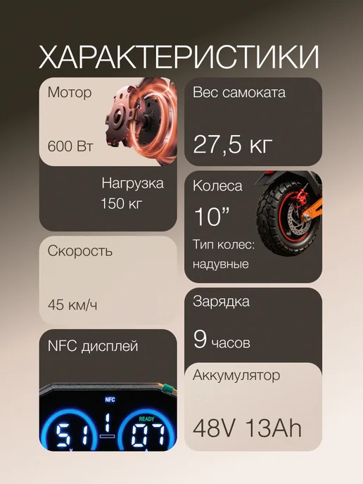 KUGOO Электросамокат Max Speed Pro, самокат электрический, вариант, фото 3