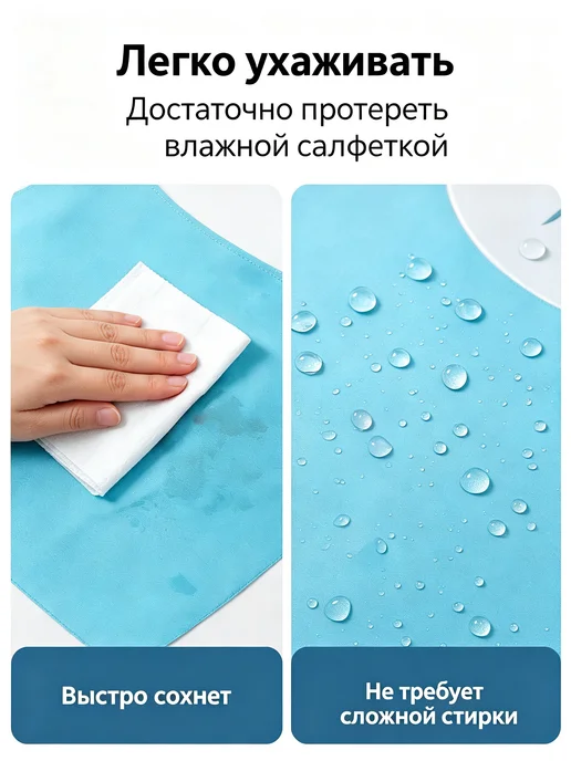 Детский фартук с мультяшным принтом, синий, фото 7