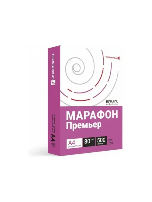 Бумага TECHNOEVOLAB A4, 80 г/м², 500 листов, 1 пачка, фото 2