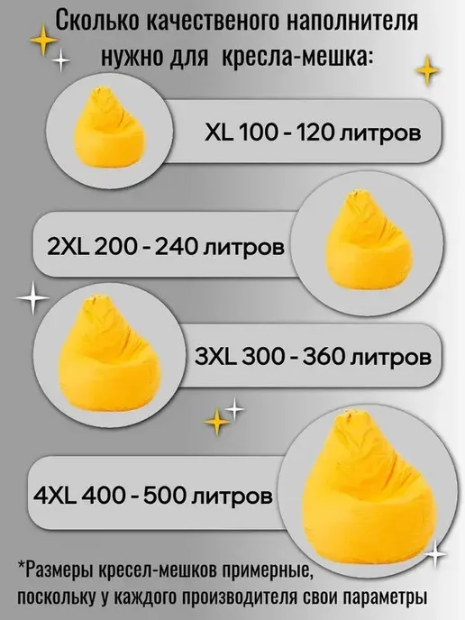 Наполнитель для кресла-мешка из полистирола, 50 л, 50 л, фото 7