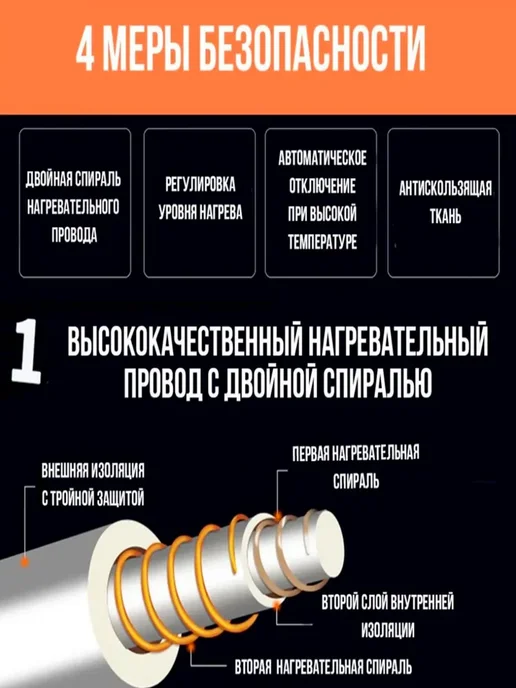 PremiumTovar Накидки на сиденье с подогревом 2 шт, от прикуривателя, 2 шт, фото 5