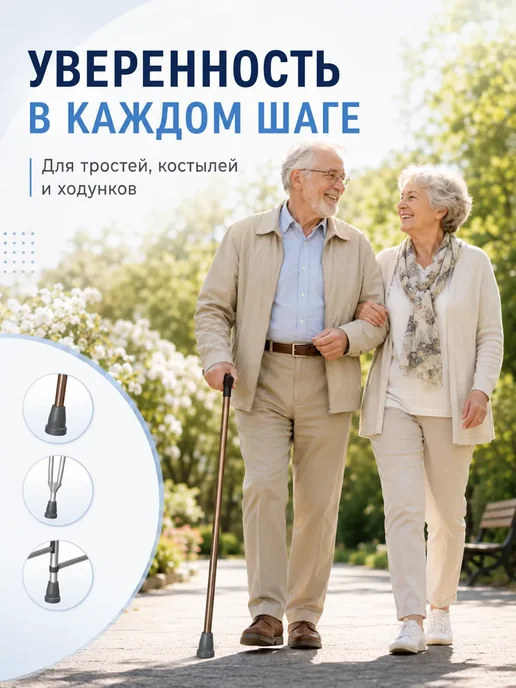 Наконечник на тростей насадка для костылей 22 мм 1 шт, 1 шт, фото 2