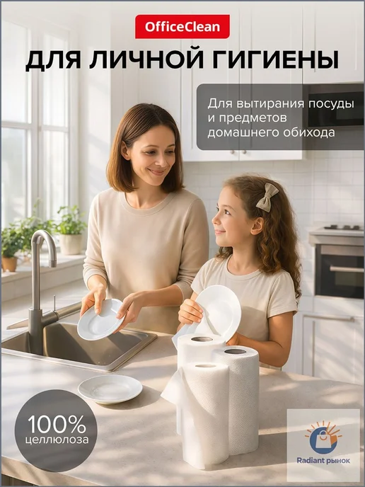 Бумажные полотенца рулонные, 2 шт, 3 слоя, 11 м, 2 шт, 11 м, фото 2