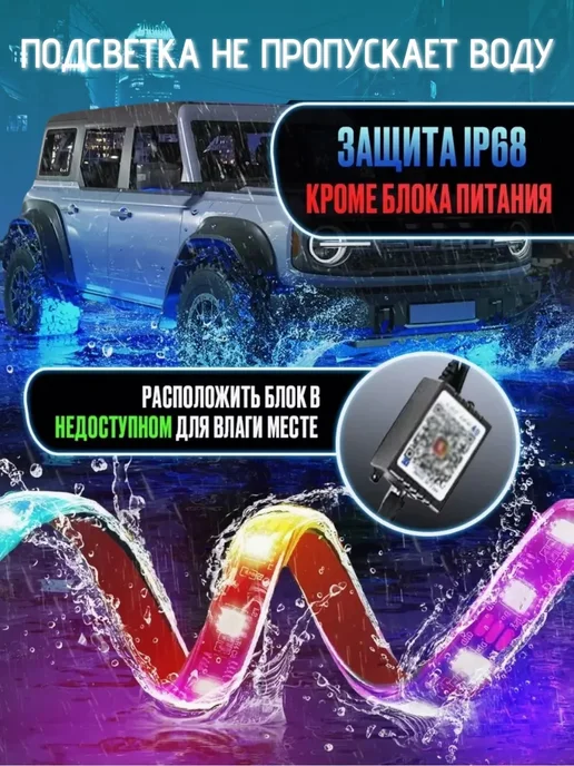 AVAG Cветодиодная лента для днища Mini Cooper (F56), 2 шт, фото 4
