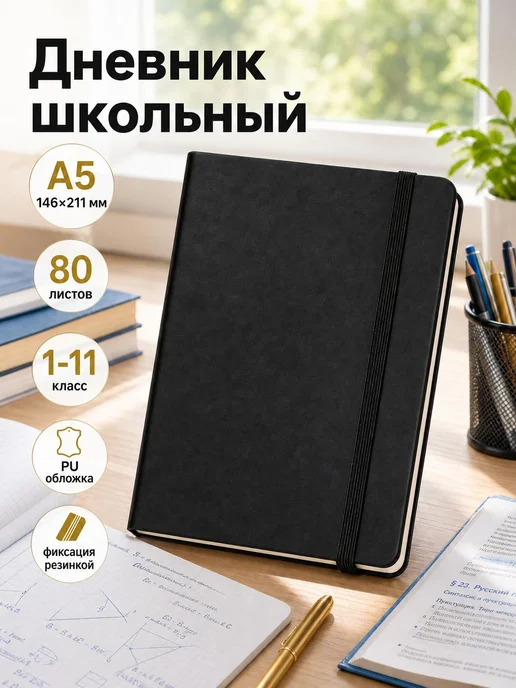 Дневник школьный A5, листов 80, вариант