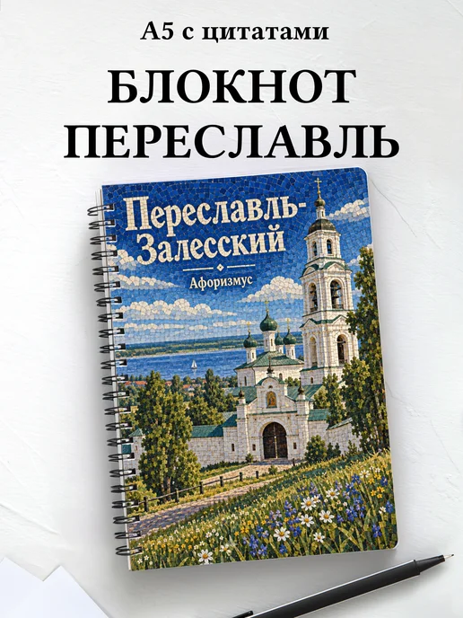 Блокнот Переславль-Залесский с мотивирующими цитатами