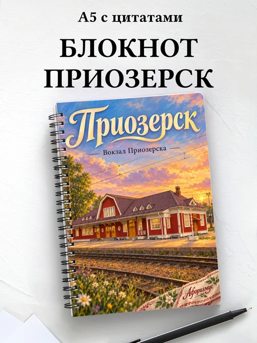 Блокнот Приозерск с мотивирующими цитатами