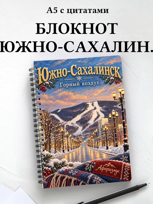 Блокнот Южно-Сахалинск с мотивирующими цитатами