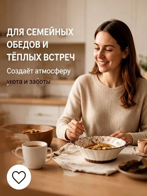 Керамическая миска с ручками, 600 мл, слоновая кость, 600 мл, фото 2