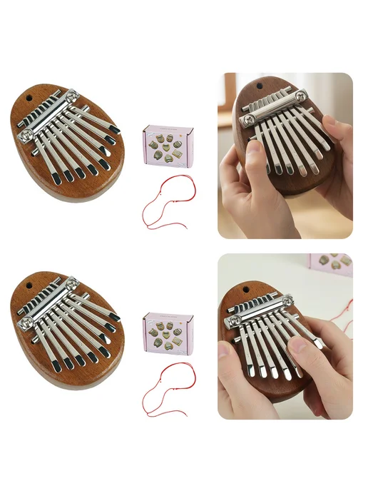 8-клавиш мини-Kalimba с шнуром, деревянная, музыка и finger, вариант, фото 2