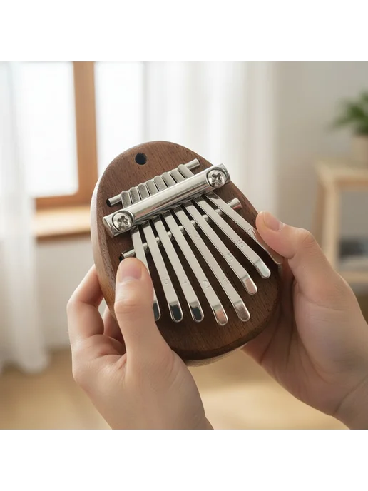 8-клавиш мини-Kalimba с шнуром, деревянная, музыка и finger, вариант, фото 6