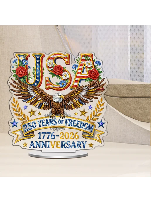 USA Freedom DIY 2D алмазная мозаика, кайф, 24x22см, для начи, 24x22 см, фото 2