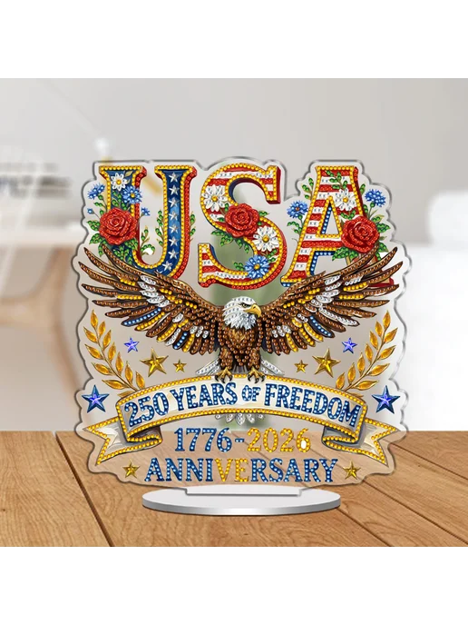 USA Freedom DIY 2D алмазная мозаика, кайф, 24x22см, для начи, 24x22 см, фото 3