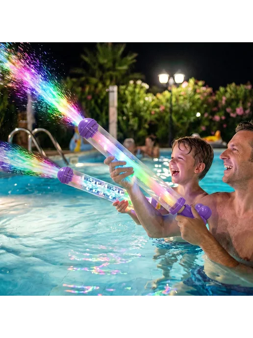 3 шт. светящийся Rainbow LED водный бластер, для игр на улиц, 3 шт, фото 6