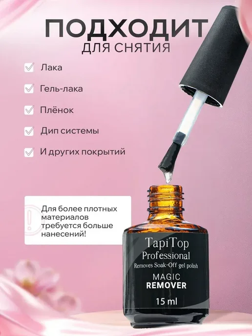 Жидкость для снятия гель-лака Remover, вариант, фото 4