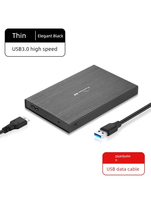 Нет бренда 500GB Ветрено-черный внешний жесткий диск USB 3.0 с, 750GB