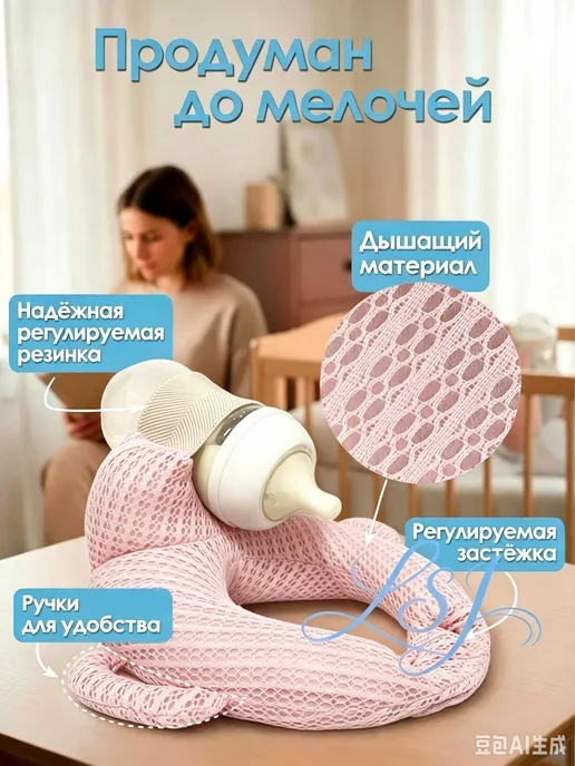Подушка-держатель для бутылочки, универсальная фиксация, вариант, фото 2