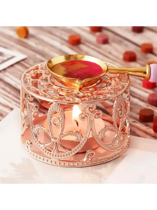 Горячий штамп для свечей, лакирование, медь Rose Gold, золотой, фото 2
