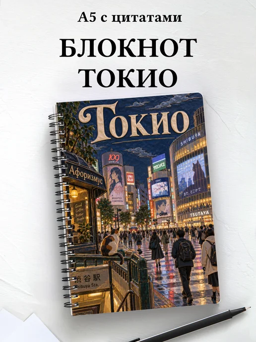 Блокнот Токио с мотивирующими цитатами